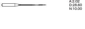 Игла Organ Needles DCx27 SES (Bx27 / MY 1023 SES) № 75/11